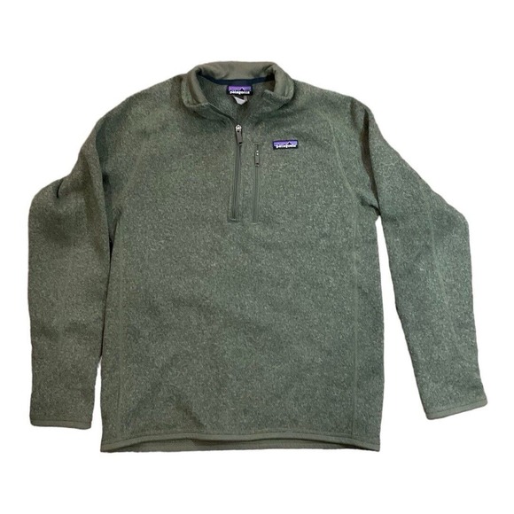 Patagonia Better Sweater 1/4-Zip Pullover Fleece, Medium in Green - Picture 2 of 6